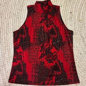 Vintage Y2K Studio 1940 Mock Turtle Neck Sleeveless Blouse